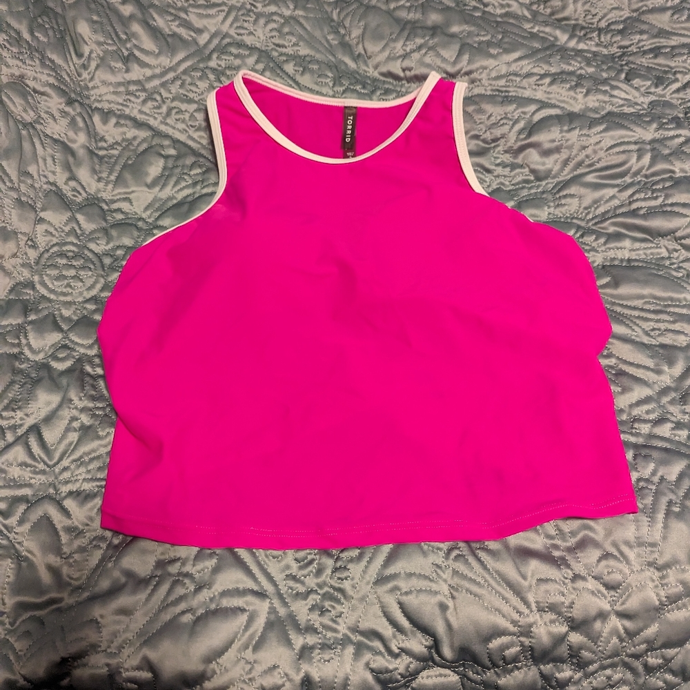 Torrid Size 2 Hot Pink Swim Tankini